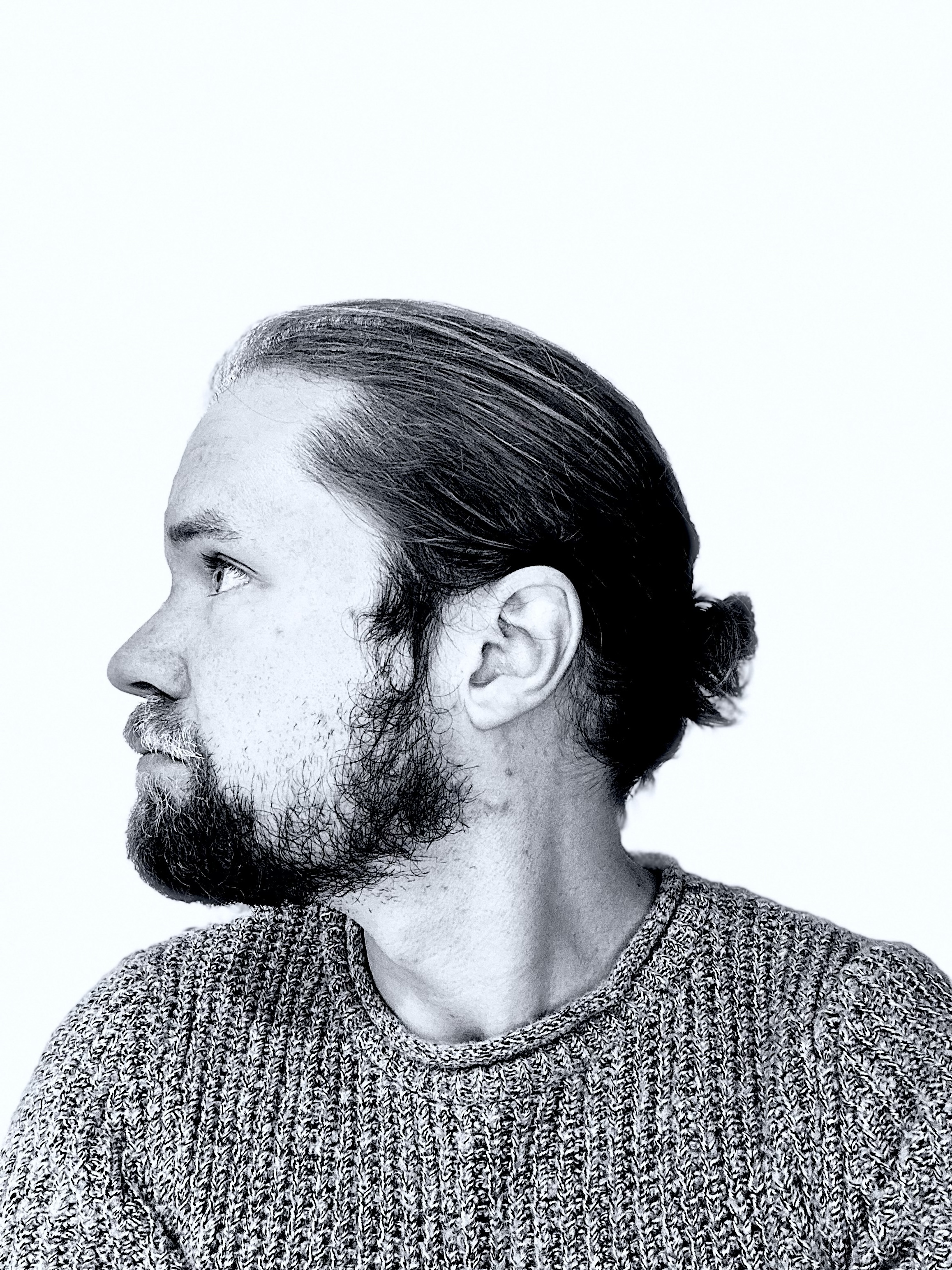 Black and white portrait photo of Patrick Scheips